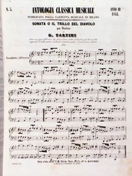 Seite der Partitur von Teufelstriller-Sonate (Il trillo del diavolo) von Tartini