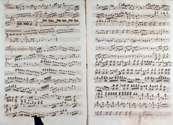 Seite der Partitur von „Große Symphonie“ von Christian Cannabich