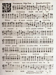 Seite der Partitur von Psalmen (op 16) von Ludovico Viadana