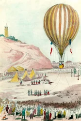 Belagerung von Paris 1870: Ansicht eines der Ballons, die zur Kommunikation mit dem Außenbereich verwendet wurden