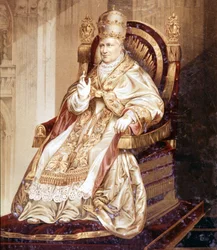Pius IX. (1792 - 1878). Chromolithographie