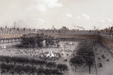 Place Royale (heute Place des Vosges) in Paris Ende des 19. Jahrhunderts