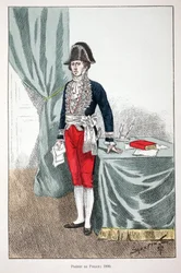 Polizeipräfekt (1800). Farbradierung zur Illustration des Buches 