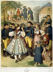 Volksball in Böhmen um 1870