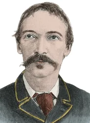 Porträt von Robert Louis Stevenson (1850-1894) - Britischer Schriftsteller
