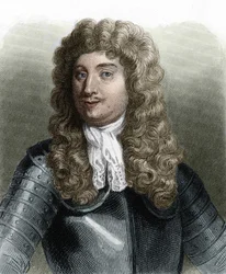 Porträt von Abraham, Marquis Duquesne (1610-1688), französischer Seemann - in Histoire des Français par Lavallée, Gravur, sd.
