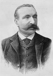Porträt von Albert Sorel (1842 - 1906). Gravur aus dem späten 19. Jahrhundert in „Histoire de France“ von H. Martin.