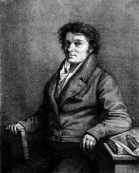 Porträt von Alois (oder Aloys) Senefelder (1771-1834), tschechischer Theaterautor, Erfinder der Lithographie
