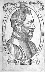 Porträt von Ambroise Paré, französischer Arzt und Chirurg (1509-1590) Gravur des 16. Jahrhunderts