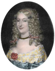 Porträt von Anne-Geneviève de Bourbon-Condé, Herzogin von Longueville - Gravur des 19. Jahrhunderts