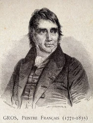 Porträt von Antoine Jean Gros, französischer Maler (1771-1835) - in „Les Contemporains“, n.d. Ende 19. Jahrhundert (Gravur)