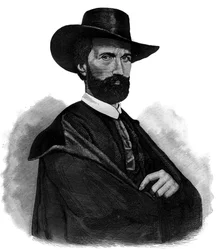 Porträt von Antoine Wiertz, belgischer Maler (1806-1865) - Gravur