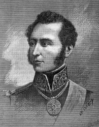 Porträt von Antonio Jose de Sucre (1795-1830) - Venezolanischer Unabhängigkeitsführer - Gravur