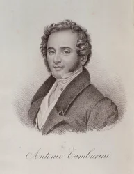 Porträt von Antonio Tamburini (Gravur)