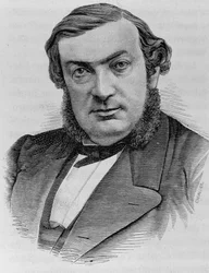 Porträt von Batbie. Gravur des späten 19. Jahrhunderts in „Histoire de France“ von H. Martin