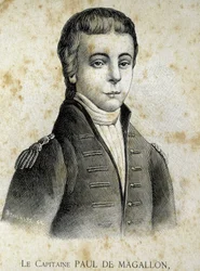 Porträt von Kapitän Paul de Magallon (1784 - 1859) - in „Les Contemporains“, n.d. Ende 19. Jahrhundert