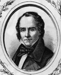 Porträt von Casimir Delavigne, französischer Dichter und Dramatiker (1793-1843). Gravur von 1866