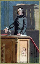 Porträt von Charles Forbes, Graf von Montalembert (1810 - 1870), französischer Journalist und Politiker. Chromolithografie des späten 19. Jahrhunderts