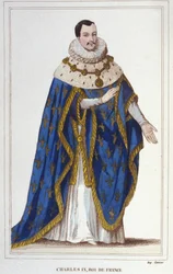 Porträt von Karl IX. (1550 - 1574), König von Frankreich