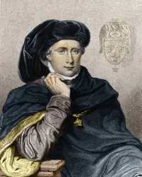 Porträt von Karl VI. dem Geliebten oder dem Narren (1368 - 1422), König von Frankreich - in Histoire des Français von Lavallée, Gravur, ohne Datum.