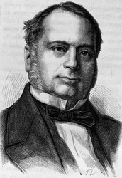 Porträt von Charles Valletta (? - 1881). Gravur aus dem späten 19. Jahrhundert in „Histoire de France“ von H. Martin.