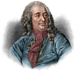 Porträt von Christian von Wolff, deutscher Jurist, Mathematiker und Philosoph. Gravur.