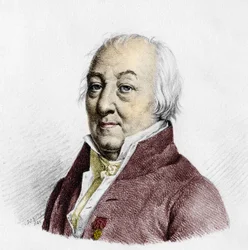 Porträt von Claude Louis, Graf Berthollet (1748 - 1822), französischer Chemiker. Gravur von 1820