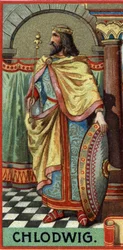 Porträt von Clovis, König der Franken von 481-511 n. Chr.
