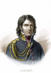 Porträt von Dominique Jean, Baron Larrey (1766 - 1842), französischer Militärchirurg und Erfinder des Krankenwagens. Gravur des 19. Jahrhunderts.