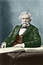 Porträt von Edmond Huot de Goncourt (1822 - 1896), französischer Historiker und Schriftsteller.