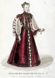 Porträt von Elisabeth, Tochter von Heinrich II., König von Frankreich (1519-1559).