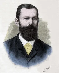 Porträt von Emil Hermann Fischer (1852-1919). Deutscher Chemiker.