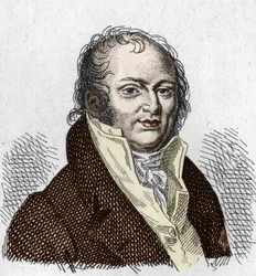 Porträt von Etienne Geoffroy Saint Hilaire (Saint-Hilaire) (1772-1844), französischer Naturforscher. Gravur aus dem Jahr 1835.