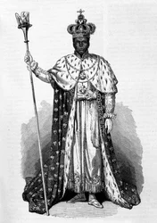 Porträt von Faustin Soulouque (1782-1867) alias Faustin I., Kaiser von Haiti von 1847 bis 1859. Gravur von 1856