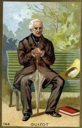 Porträt von François Guizot (1787 - 1874) französischer Politiker und Historiker. Chromolithografie des 19. Jahrhunderts