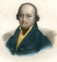 Porträt von Franz-Joseph Gall (1758 - 1828), deutscher Arzt (Gravur des 19. Jahrhunderts)