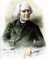 Porträt von Franz Liszt (1811-1886) ungarischer Komponist und Pianist