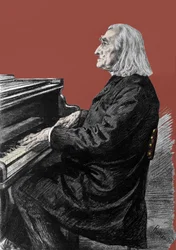 Porträt von Franz Liszt (1811-1886), ungarischer Klavierkomponist und Pianist.