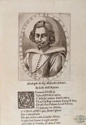 Porträt von Gerolamo Fantini (Titelseite seiner Methode zum Erlernen des Trompetenspiels)