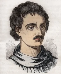 Porträt von Giordano Bruno (1548-1600) italienischer Dominikanermönch, Philosoph, Mathematiker, Dichter und Astrologe