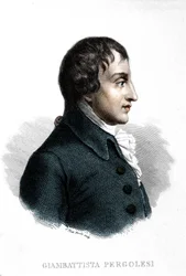 Porträt von Giovanni Battista Pergolesi (Jean Baptiste Pergolese, Jean-Baptiste) (1710 - 1736)