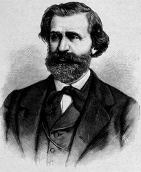 Porträt von Giuseppe Verdi, italienischer Komponist (1813 - 1901)