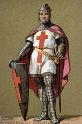 Porträt von Gottfried von Bouillon als Kreuzritter