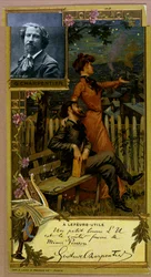 Porträt von Gustave Charpentier. Chromolithographie für die Marke A Lefèvre Utile. Spätes 19. Jahrhundert