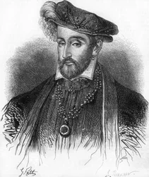 Porträt von Heinrich II., König von Frankreich (1519-1559), Gravur aus dem 19. Jahrhundert.