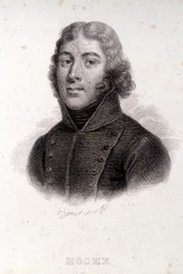 Porträt von Hoche, Kupferstich des 19. Jahrhunderts