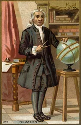 Porträt von Isaac Newton (1642-1727), englischer Mathematiker, Physiker und Astronom.
