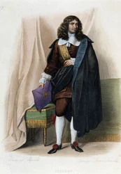 Porträt von Jean Baptiste (Jean-Baptiste) Colbert (1619-1683), französischer Staatsmann (1619 - 1683) - in „Le Plutarque français“, von Mennechet