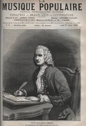 Porträt von Jean-Philippe Rameau (1683-1764), französischer Komponist - Gravur in „La musique populaire“ illustrierten Wochenzeitung - 1882