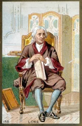 Porträt von John Locke (1632-1704), englischer Philosoph. Chromolithographie des 19. Jahrhunderts